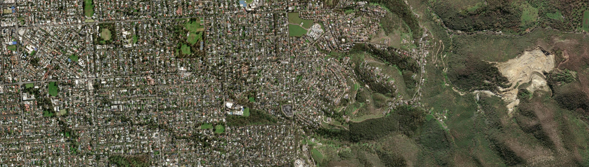 Aerial view of Wattle Park, SA