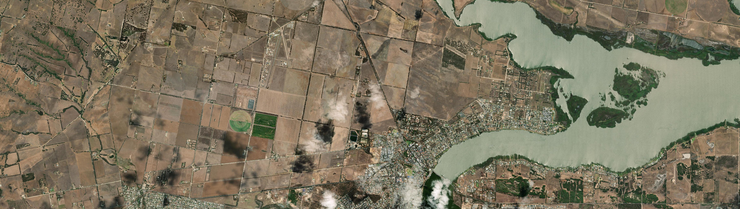 Aerial view of Goolwa, SA