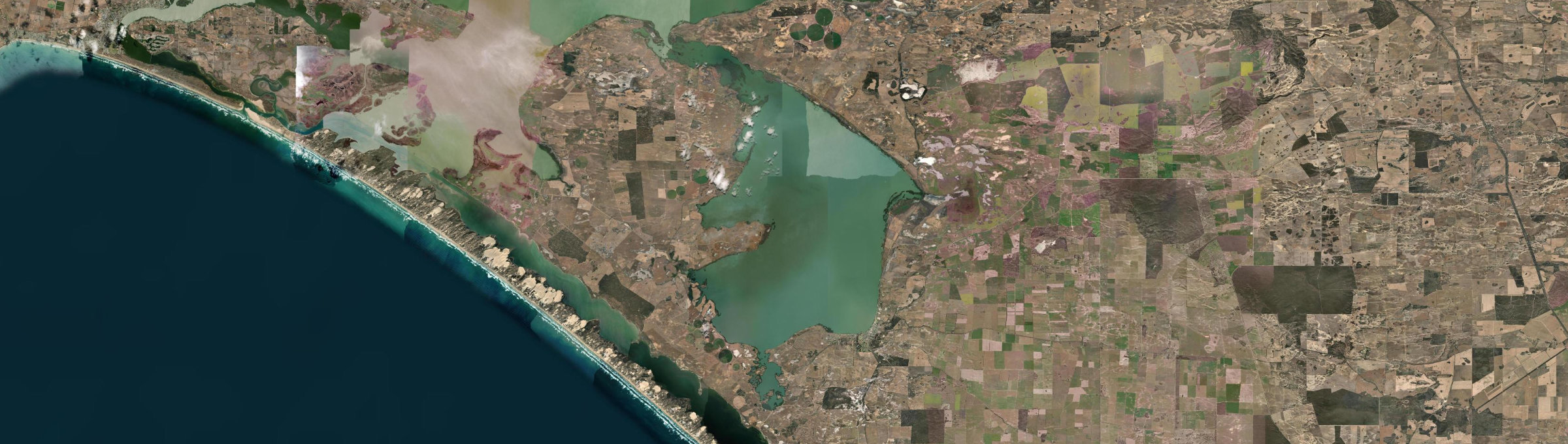 Aerial view of Lake Albert (SA), SA