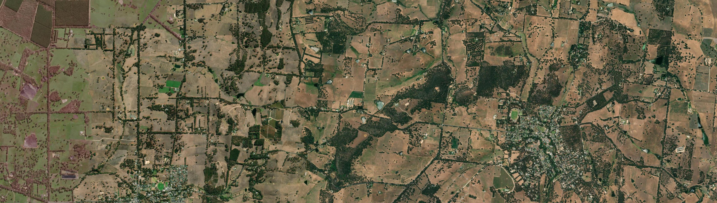 Aerial view of Green Hills Range, SA