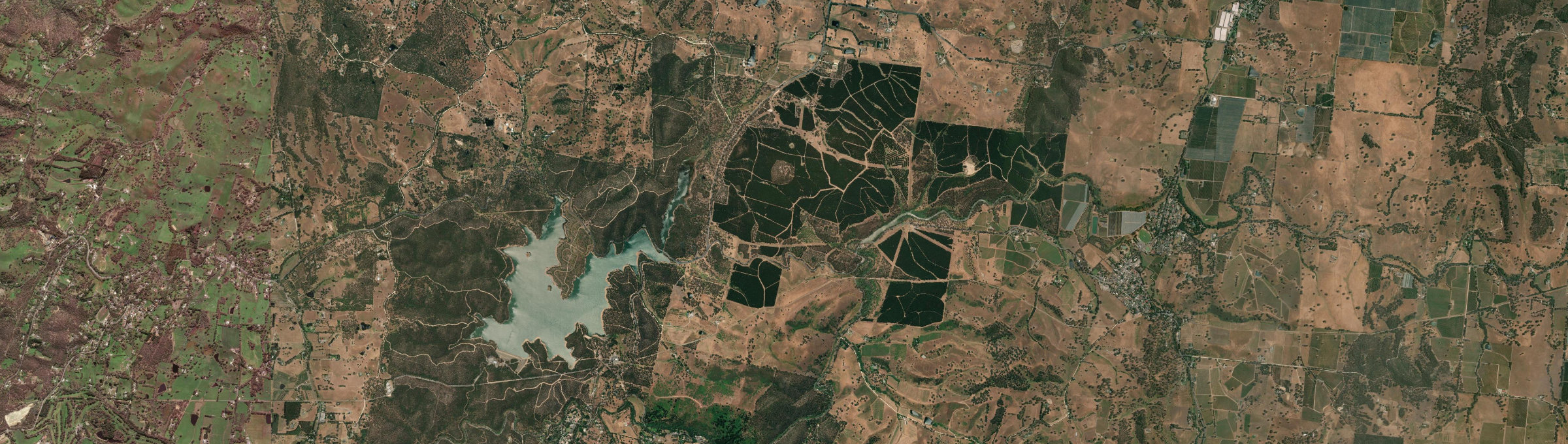 Aerial view of Chain Of Ponds, SA