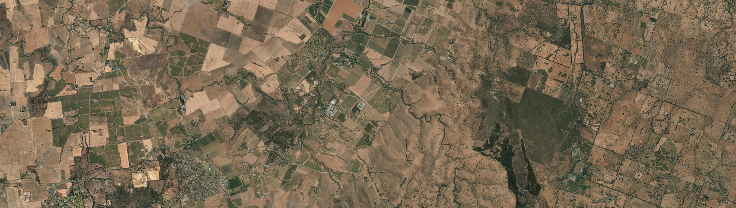 Aerial view of Rowland Flat, SA