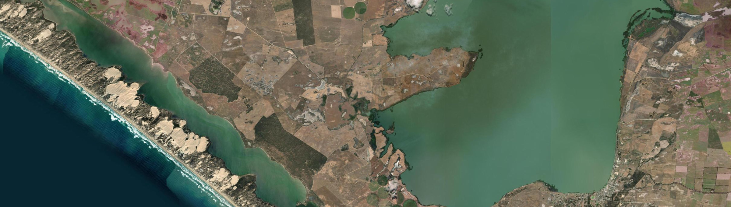 Aerial view of Meningie West, SA
