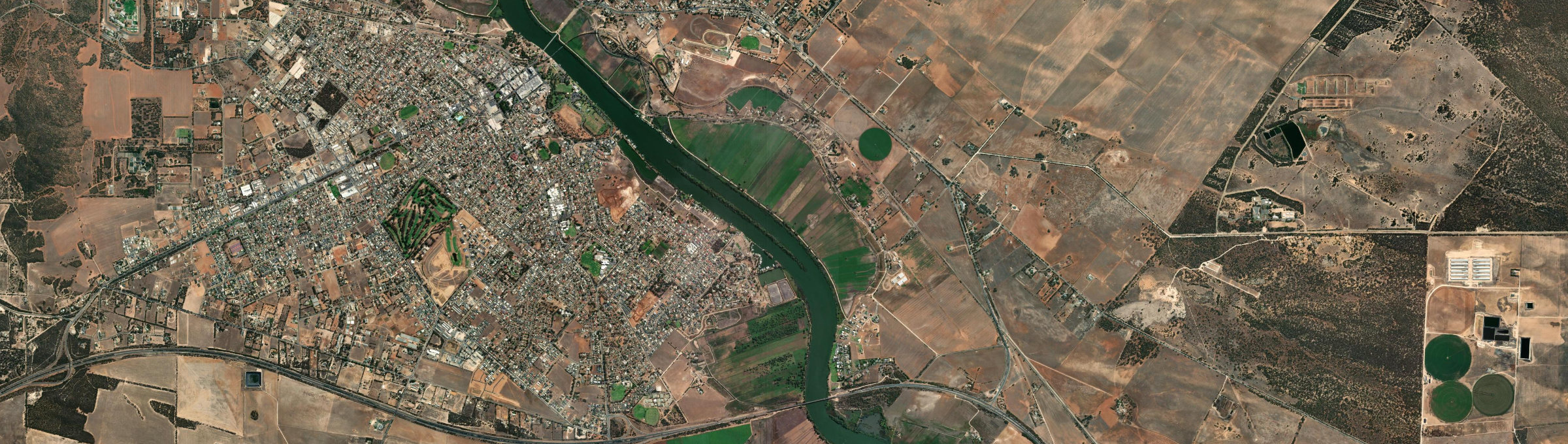 Aerial view of Long Flat (SA), SA