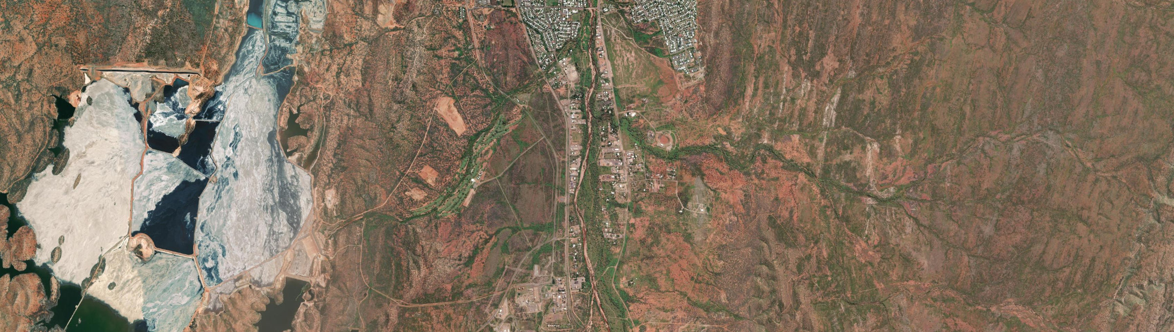 Aerial view of Mica Creek, QLD