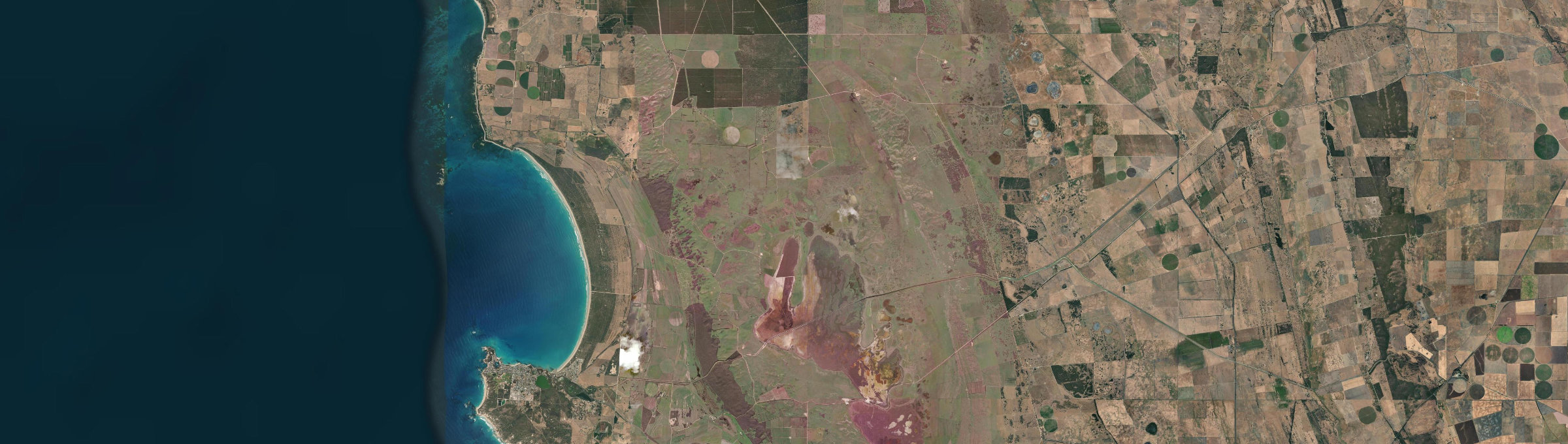 Aerial view of Mount Benson, SA