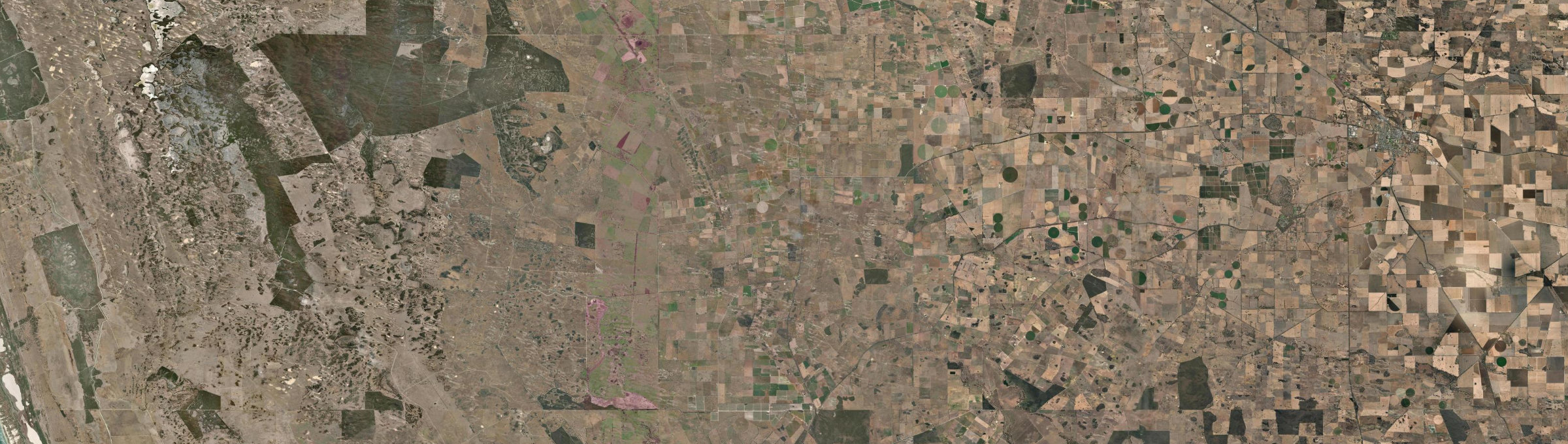 Aerial view of Willalooka, SA