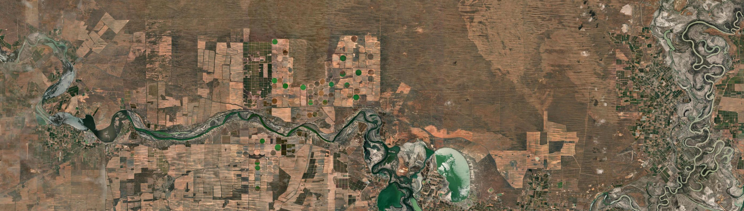 Aerial view of Overland Corner, SA