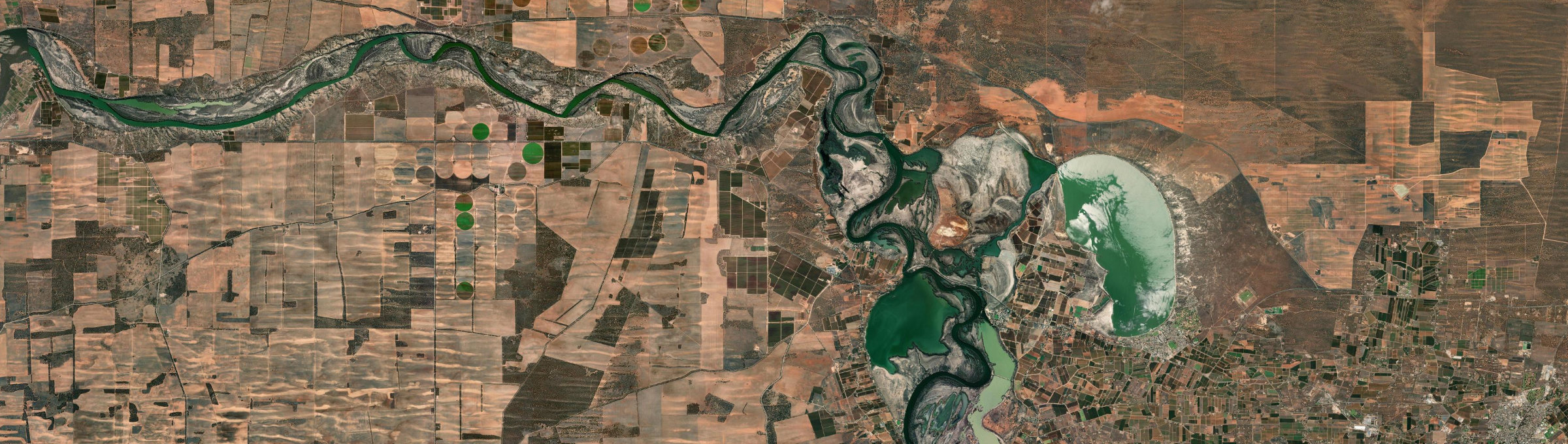 Aerial view of Kingston On Murray, SA