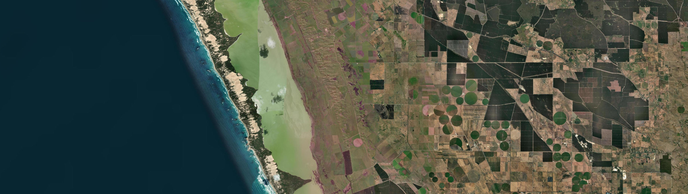 Aerial view of German Flat, SA