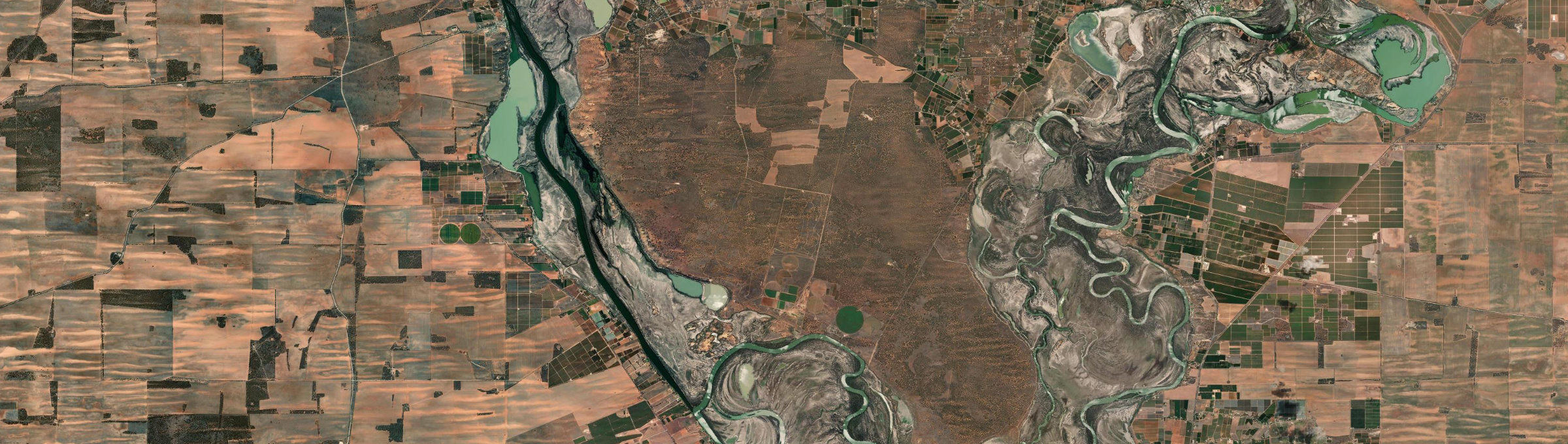 Aerial view of Spectacle Lake, SA
