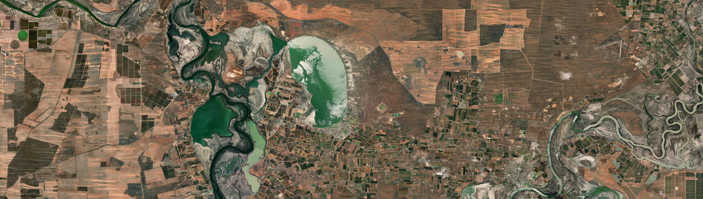 Aerial view of Barmera, SA