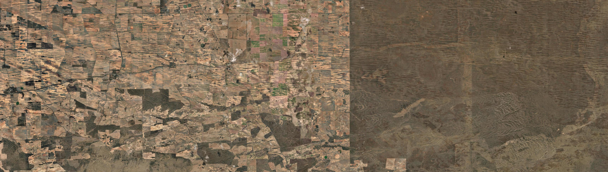 Aerial view of Meribah, SA