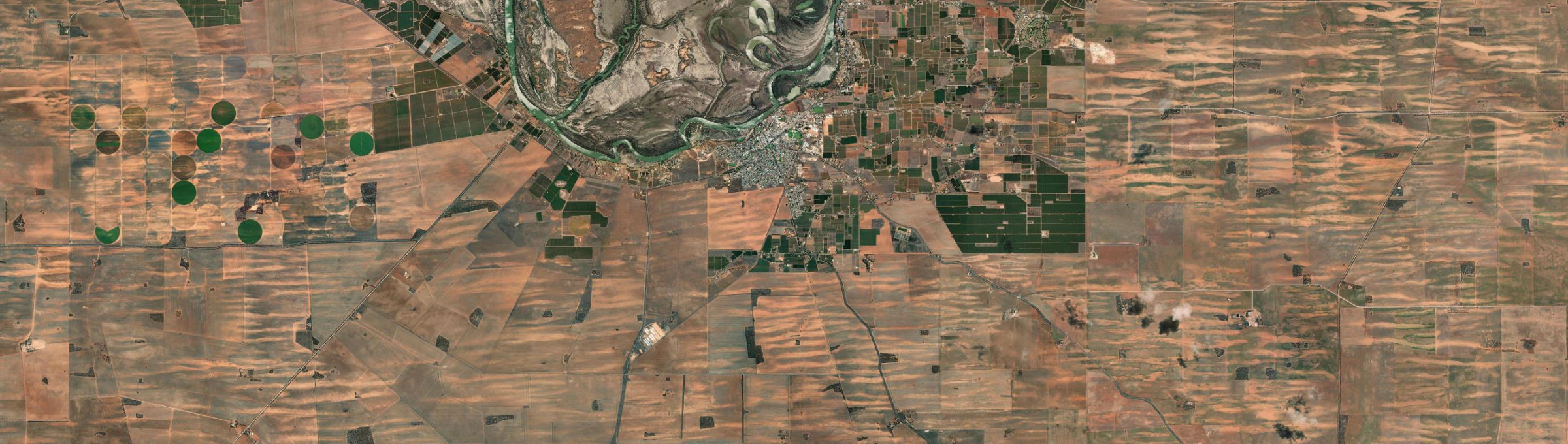 Aerial view of Loxton, SA