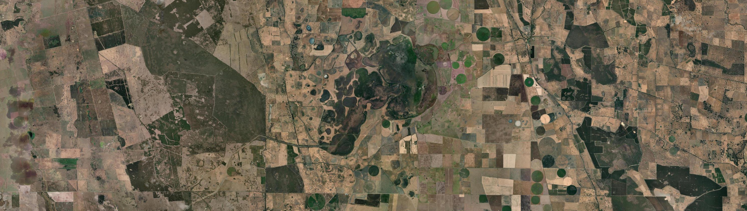 Aerial view of Bool Lagoon, SA