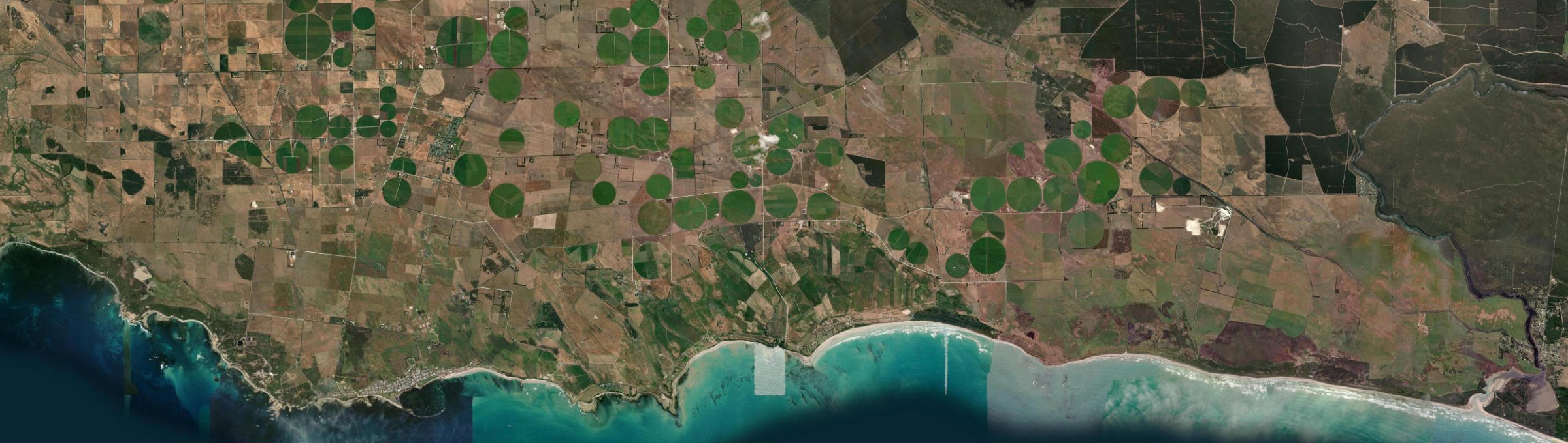 Aerial view of Eight Mile Creek (SA), SA