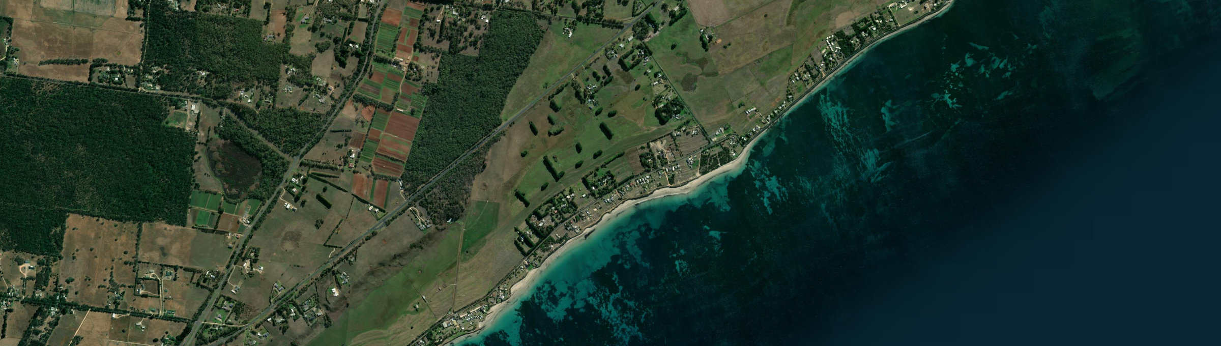 Aerial view of Dutton Way, VIC