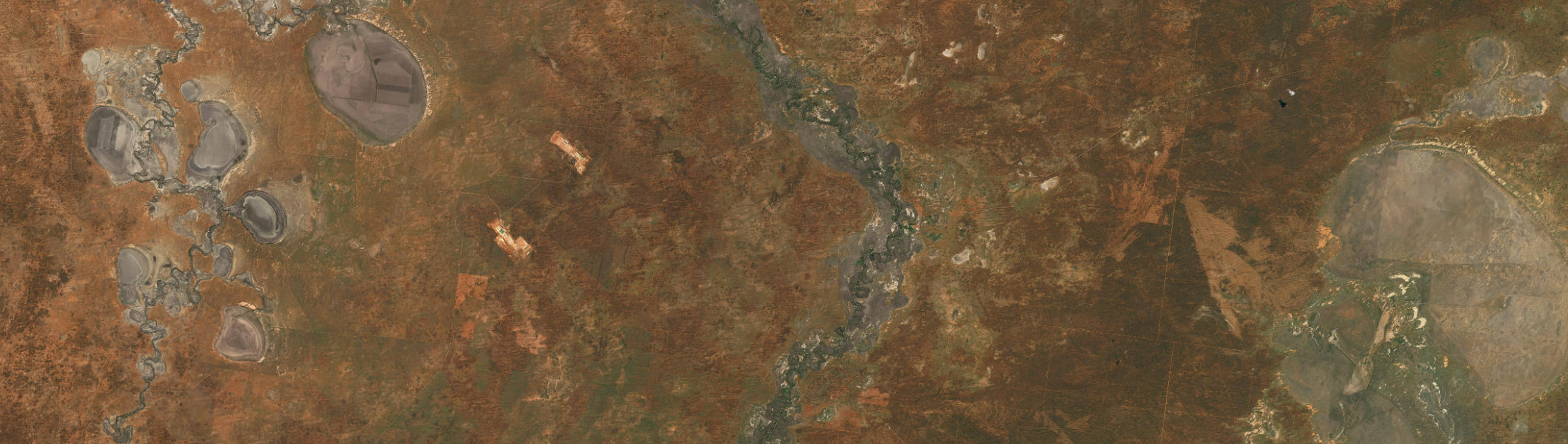 Aerial view of Pooncarie, NSW