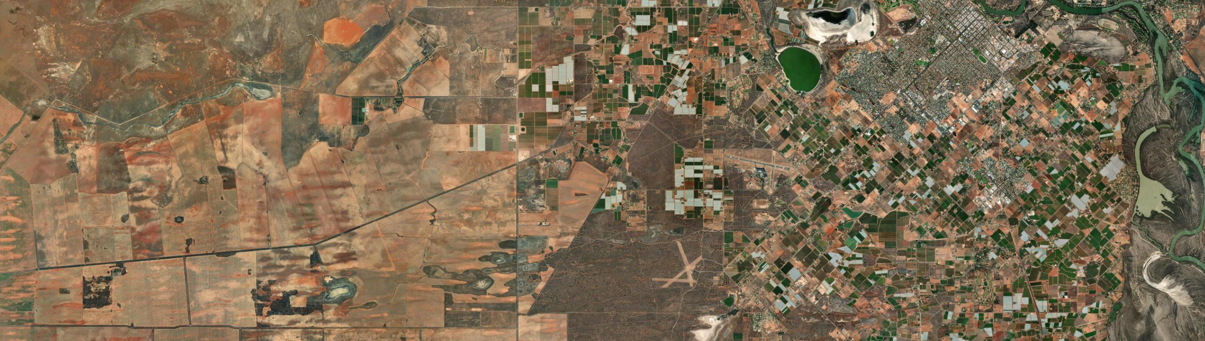 Aerial view of Merbein South, VIC