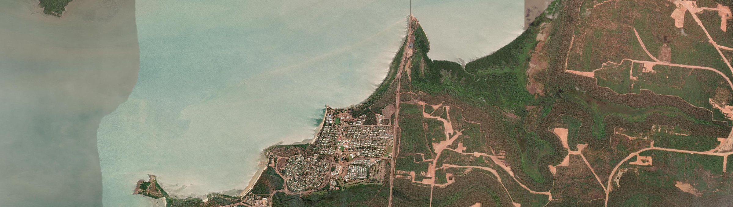 Aerial view of Rocky Point (Weipa - Qld), QLD