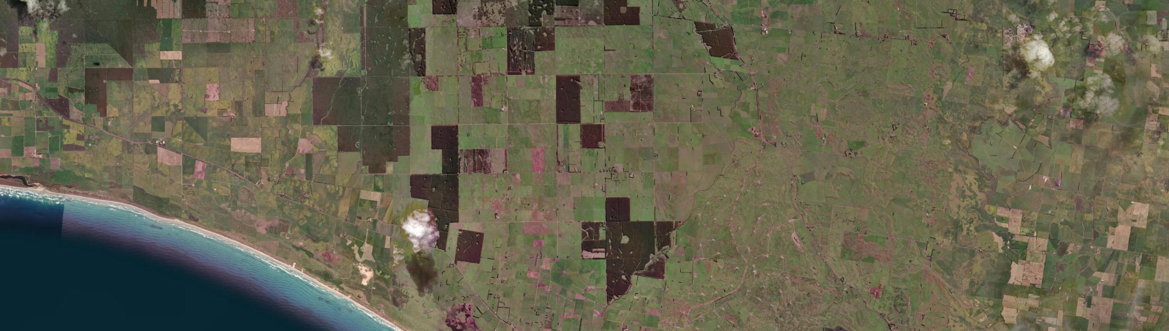 Aerial view of St Helens (Vic.), VIC