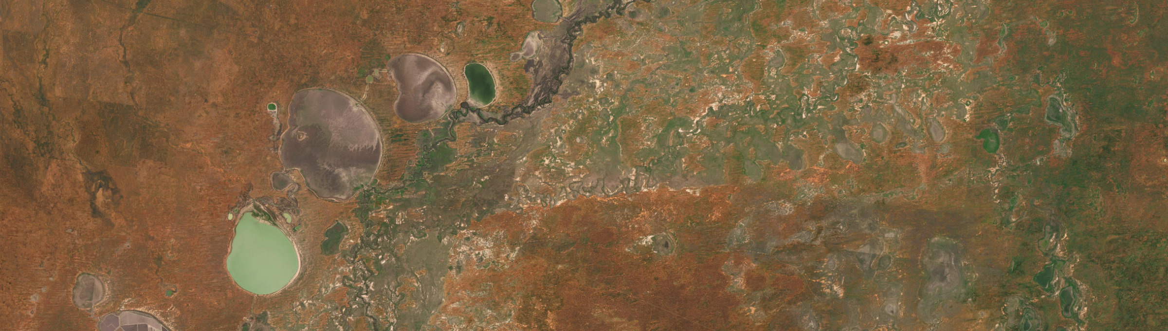 Aerial view of Menindee, NSW
