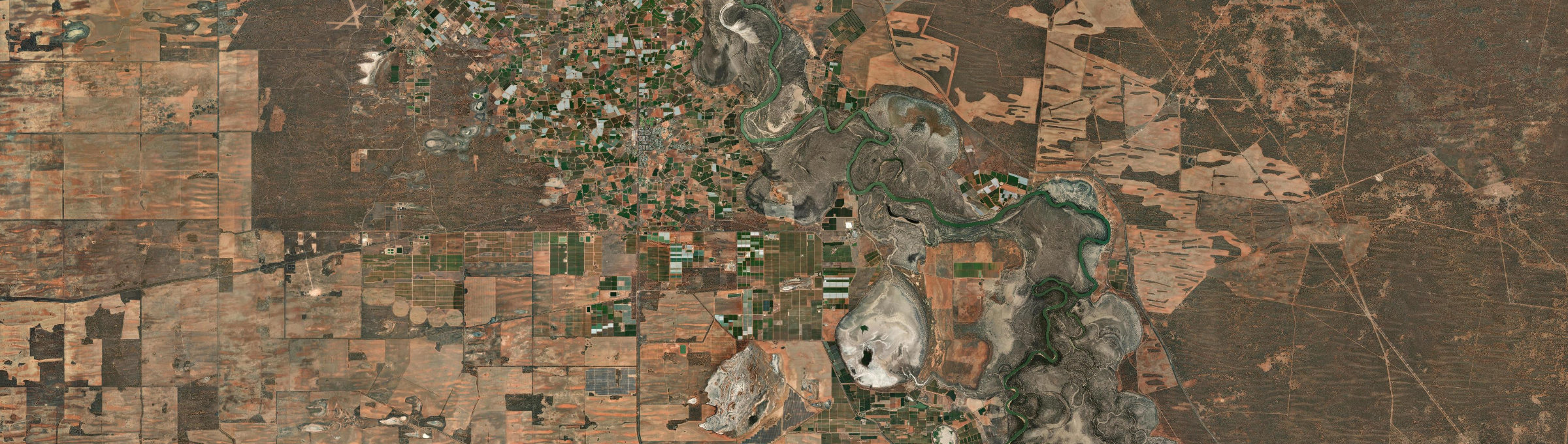Aerial view of Red Cliffs, VIC