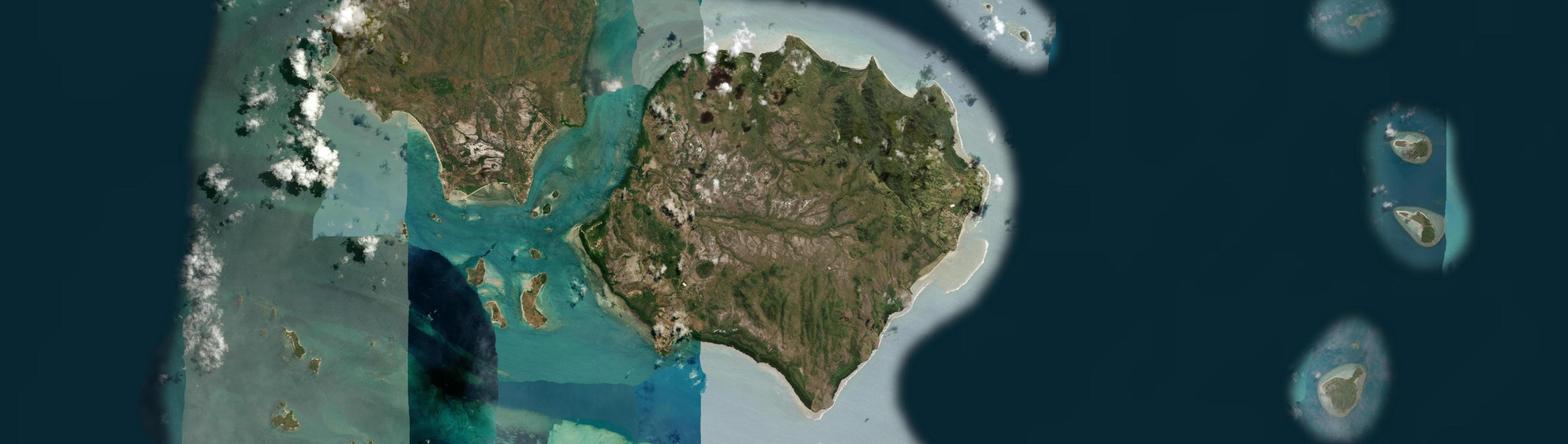 Aerial view of Moa Island, QLD