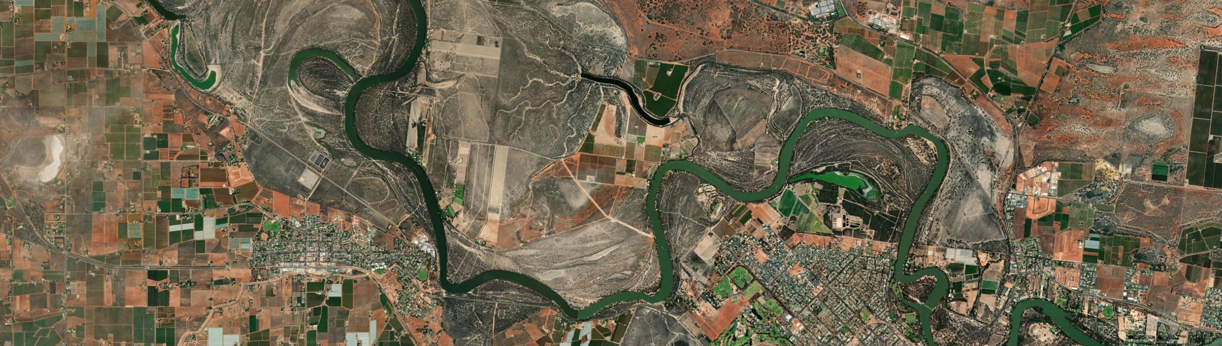 Aerial view of Boeill Creek, NSW