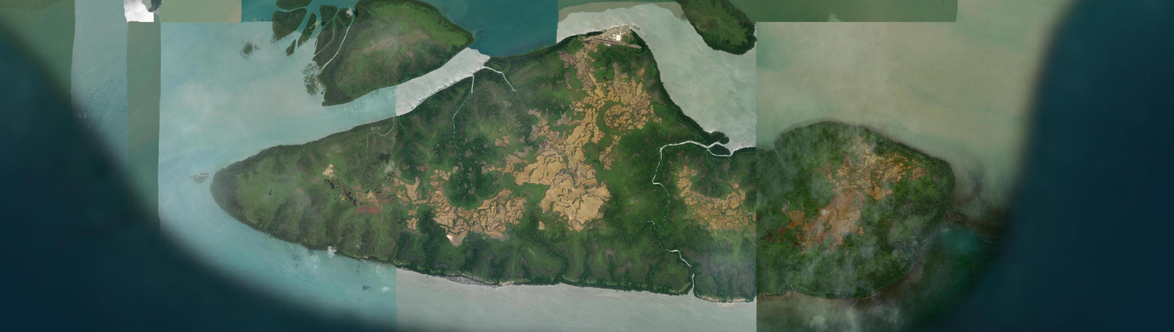Aerial view of Boigu Island, QLD