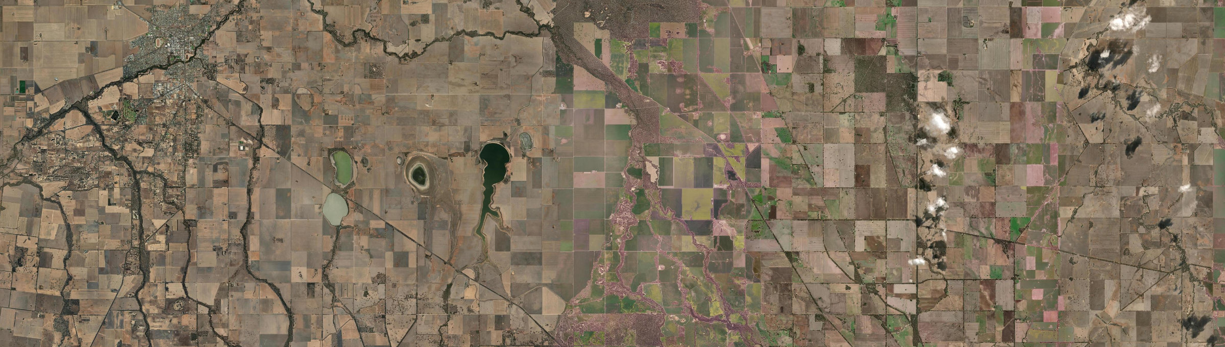 Aerial view of St Helens Plains, VIC