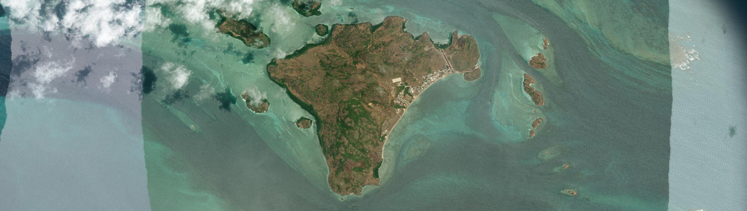 Aerial view of Mabuiag Island, QLD