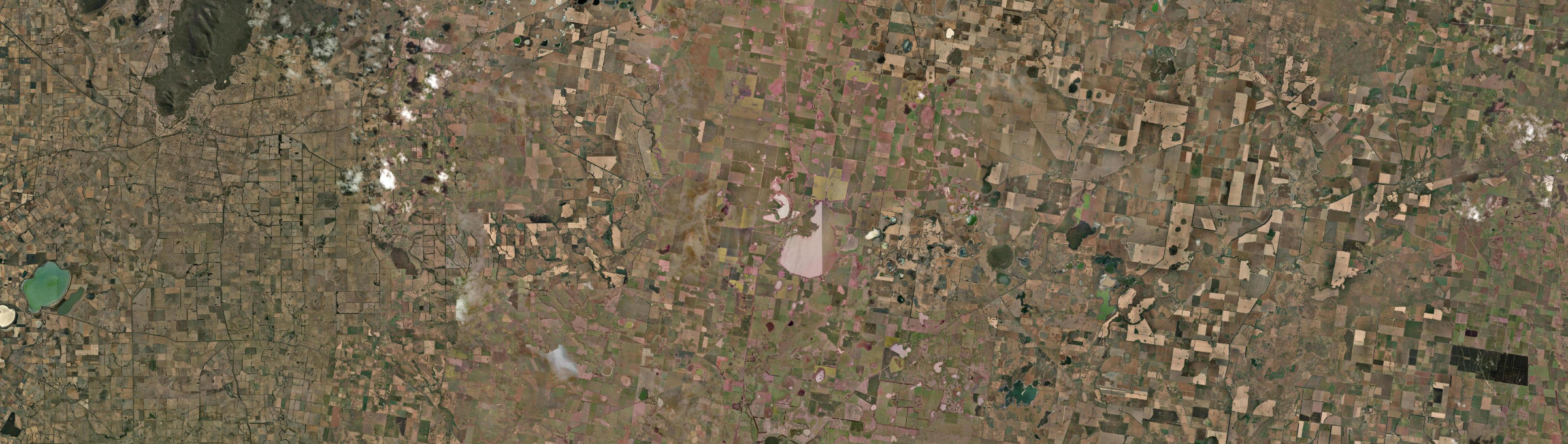 Aerial view of Lake Bolac, VIC