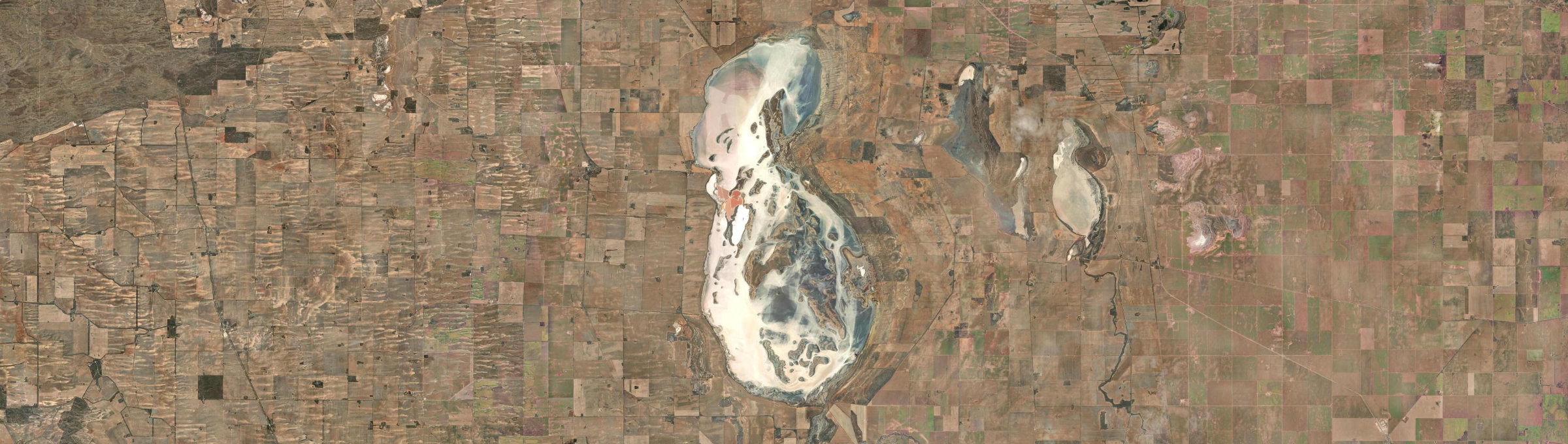 Aerial view of Lake Tyrrell, VIC