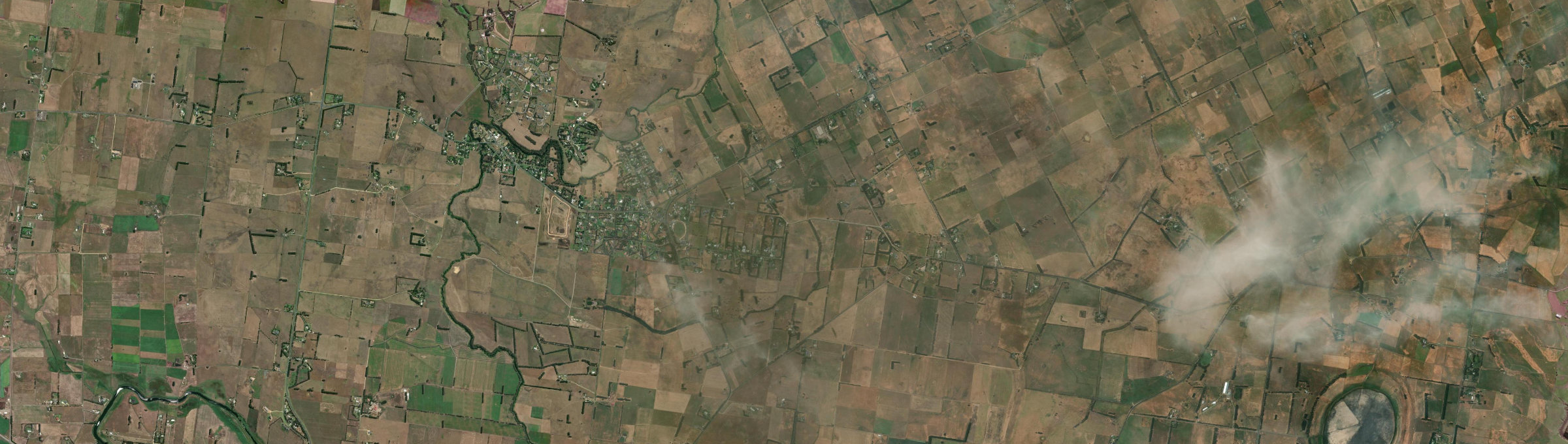 Aerial view of Bushfield, VIC