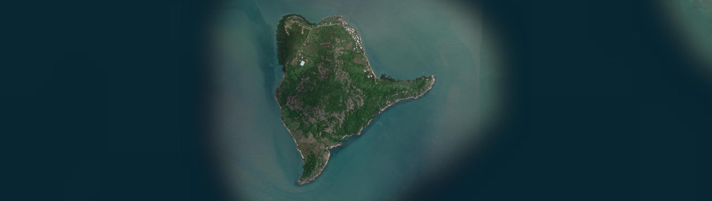 Aerial view of Dauan Island, QLD