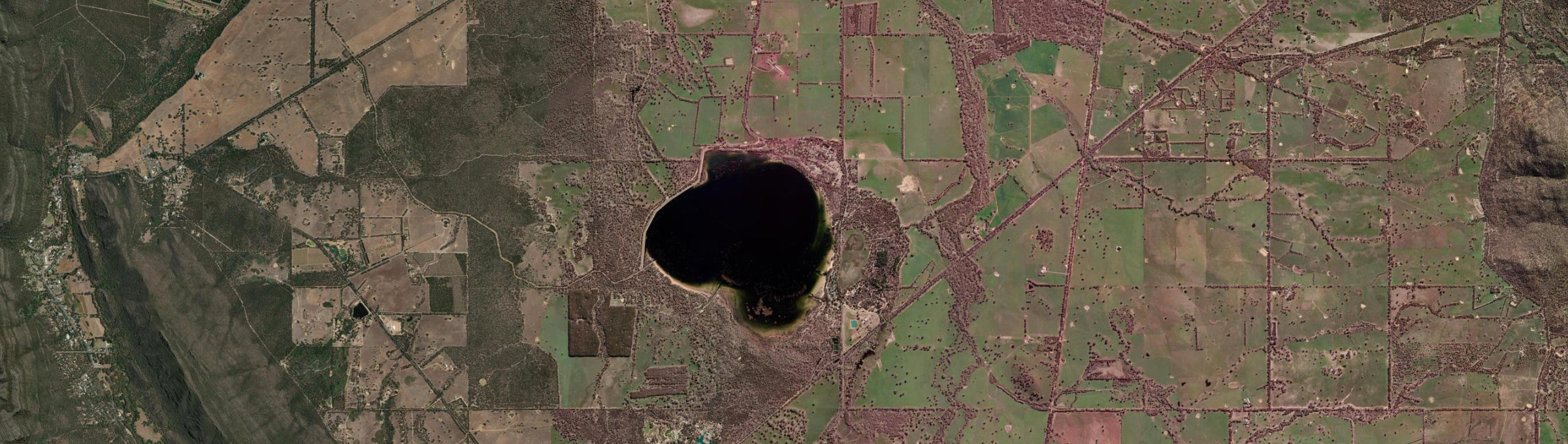 Aerial view of Lake Fyans, VIC