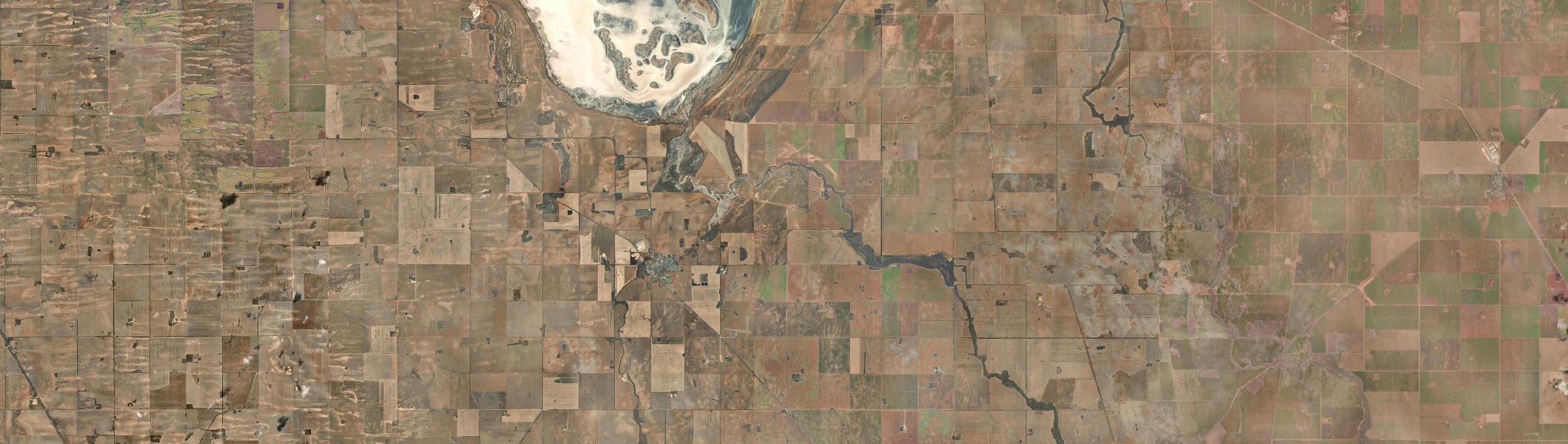 Aerial view of Sea Lake, VIC