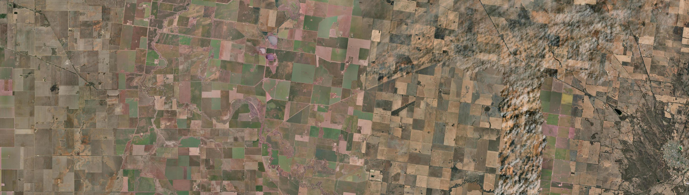 Aerial view of Traynors Lagoon, VIC