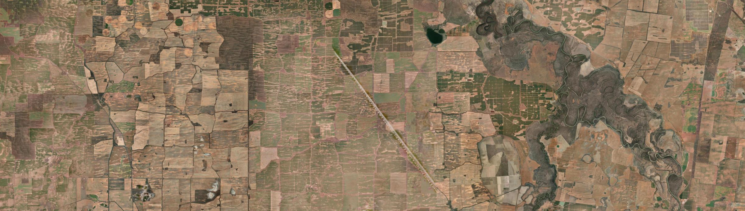 Aerial view of Kooloonong, VIC