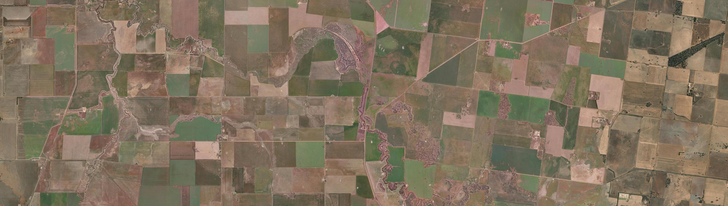 Aerial view of York Plains (Vic.), VIC