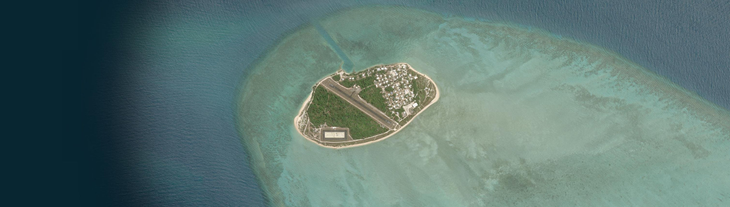 Aerial view of Warraber Islet, QLD