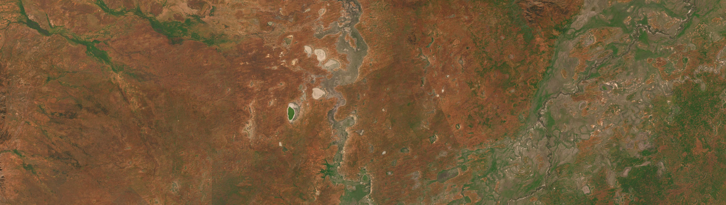 Aerial view of Wilcannia, NSW