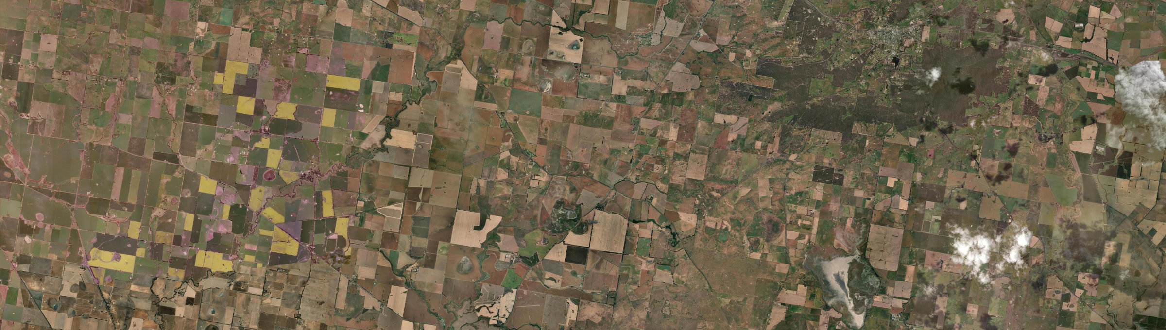 Aerial view of Cross Roads (Vic.), VIC