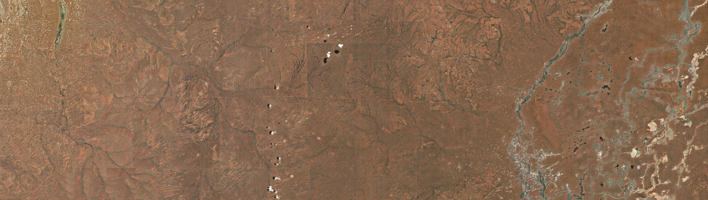 Aerial view of Wanaaring, NSW