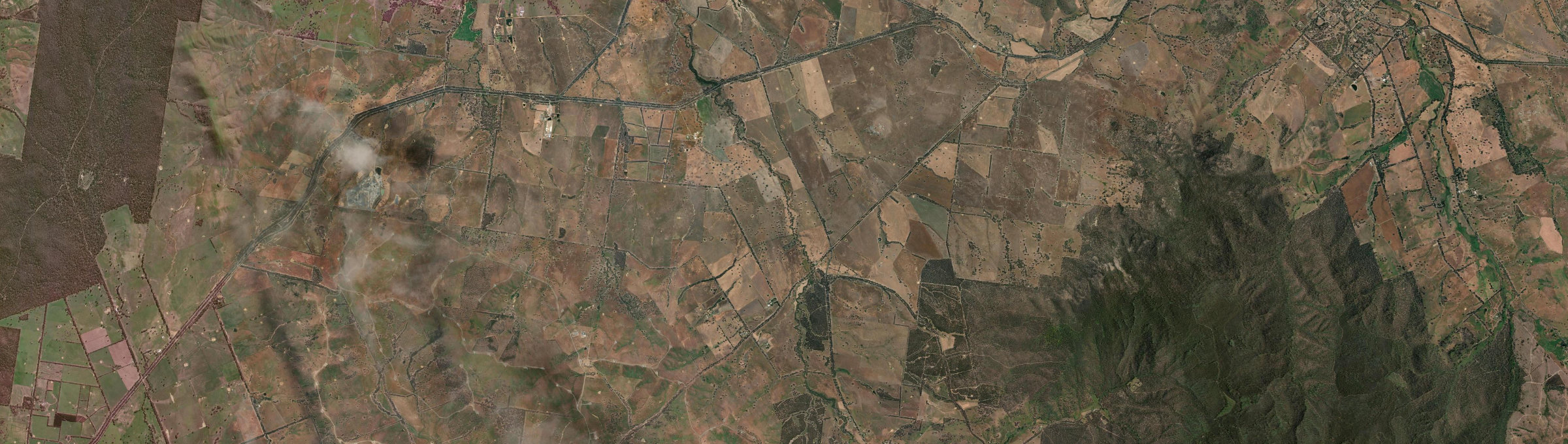 Aerial view of Mount Cole Creek, VIC