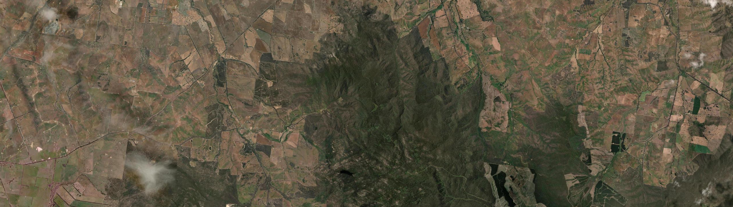 Aerial view of Mount Cole, VIC