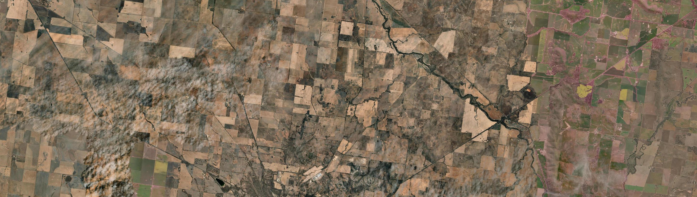 Aerial view of Slaty Creek, VIC