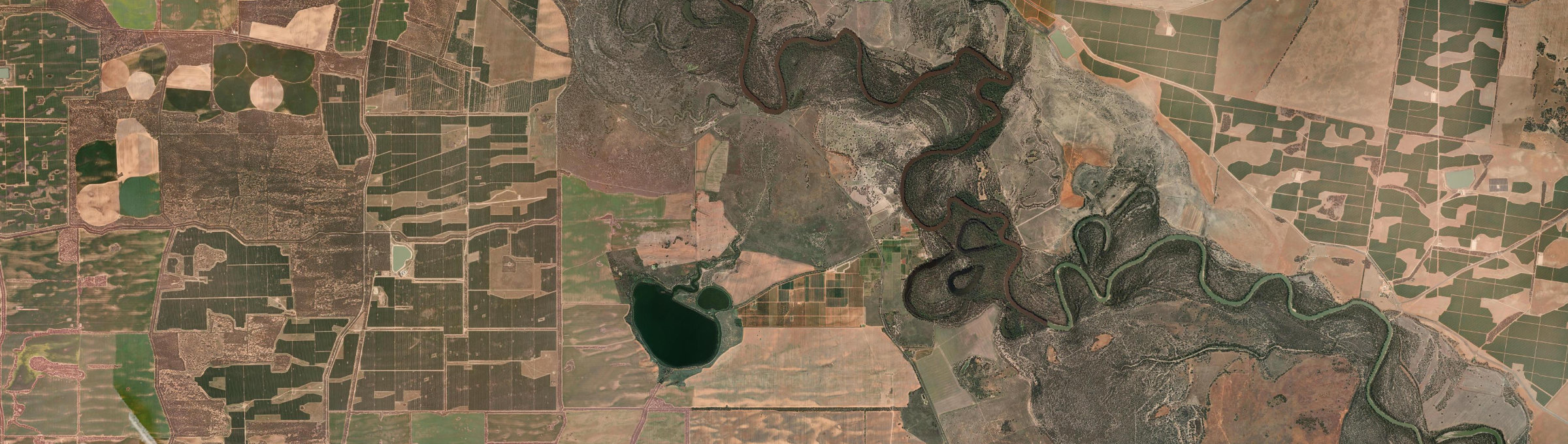 Aerial view of Narrung (Vic.), VIC