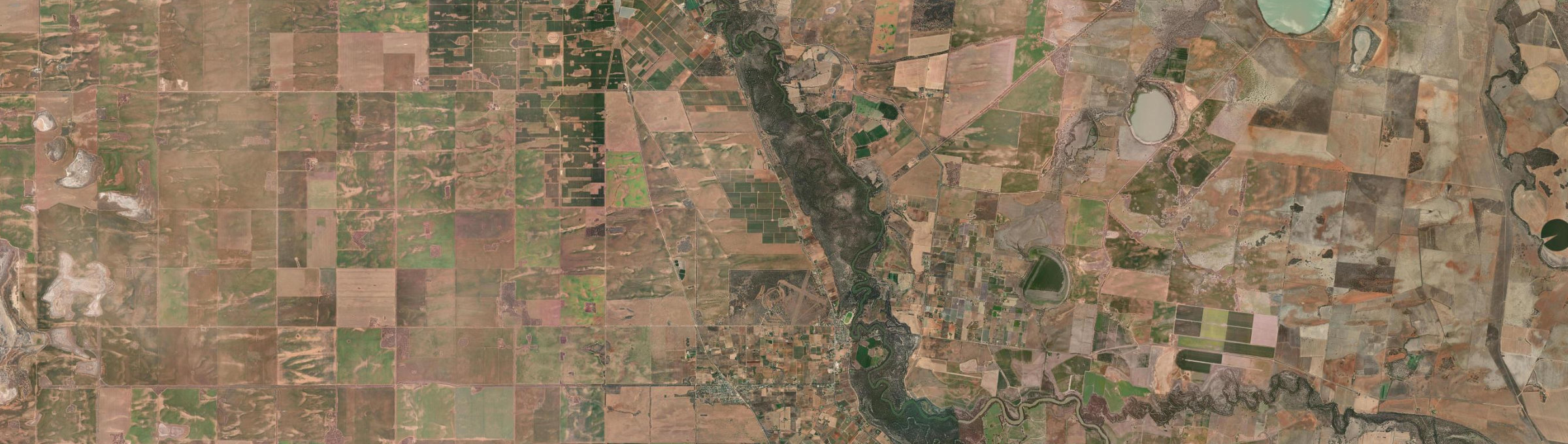 Aerial view of Nyah, VIC